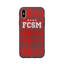 Чехол для iPhone X силиконовый матовый «Футбольная клетка»